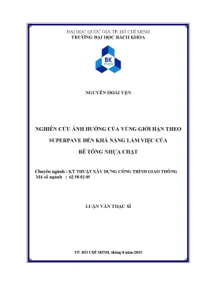 Nghiên cứu ảnh hưởng vùng giới hạn Superpave đến hiệu