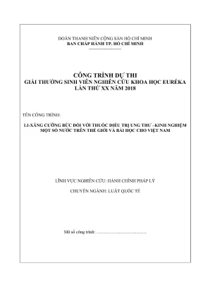 Nghiên cứu lixăng cưỡng bức thuốc ung thư: Kinh nghiệm