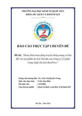Hoàn thiện hoạt động truyền thông mạng xã hội cho sản 