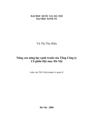 Luận Văn Thạc Sĩ: Nâng Cao Năng Lực Cạnh Tranh Cho Tổng 