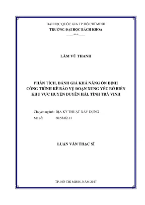 Phân tích đánh giá ổn định công trình kè bảo vệ bờ biển