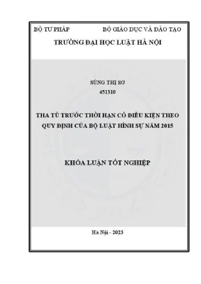 Hướng dẫn tha tù trước thời hạn có điều kiện theo Bộ