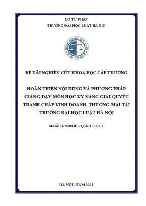Hoàn thiện nội dung và phương pháp giảng dạy kỹ năng 