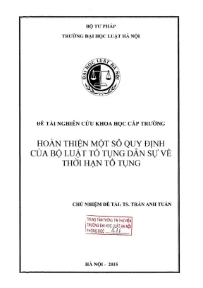Hoàn thiện quy định thời hạn tố tụng dân sự trong nghiên
