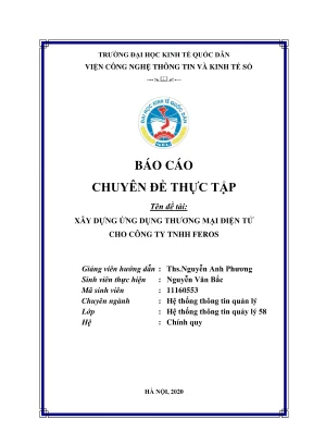 Chuyên đề thực tập xây dựng ứng dụng thương mại điện tử