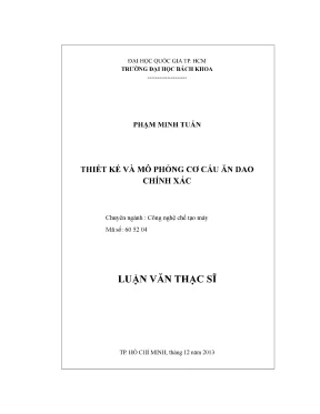 Luận Văn Thạc Sĩ: Thiết Kế Và Mô Phỏng Cơ Cấu Ăn Dao