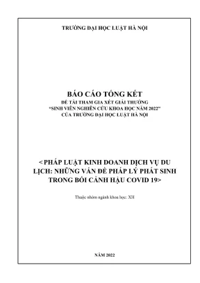 Nghiên cứu pháp lý kinh doanh du lịch hậu COVID-19: Vấn