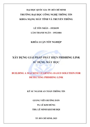 Giải Pháp Phát Hiện Phishing Link Bằng Máy Học Trong 