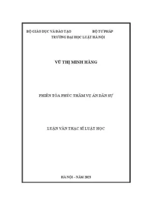 Luận Văn Thạc Sĩ Luật Học: Phân Tích Phiên Toà Phúc Thẩm