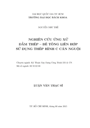 Nghiên cứu ứng xử dầm thép bê tông liên hợp sử dụng thép