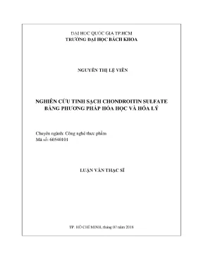 Nghiên cứu tinh sạch chondroitin sulfate bằng phương
