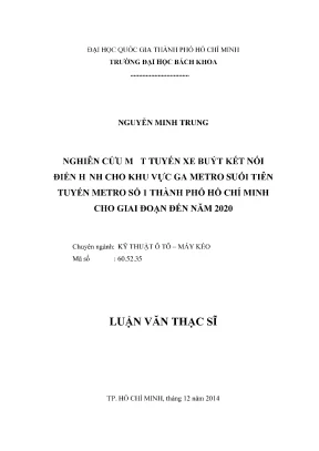 Nghiên cứu tuyến xe buýt kết nối ga Metro Suối Tiên - 