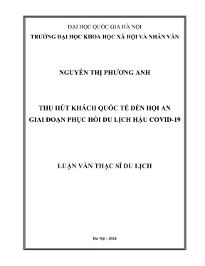 Luận Văn Thạc Sĩ: Chiến Lược Thu Hút Khách Quốc Tế Đến