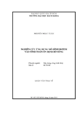Nghiên cứu ứng dụng mô hình BSTEM trong tính toán ổn