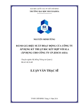Luận Văn Thạc Sĩ: Đánh Giá Hiệu Suất Công Ty JESCO Asia