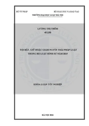 Phân tích tội bắt giữ hoặc giam người trái pháp luật