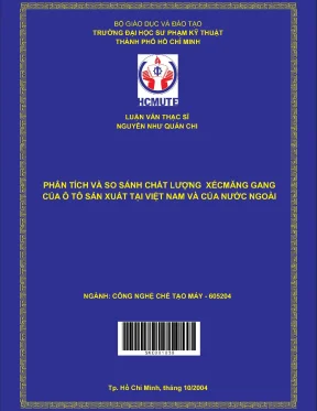 So sánh chất lượng xecmăng gang ô tô sản xuất tại Việt