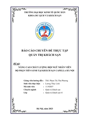 Báo cáo chuyên đề thực tập: Chất lượng đội ngũ nhân viên 