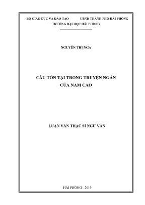 Luận Văn Thạc Sĩ: Câu Tồn Tại Trong Truyện Ngắn Nam Cao 