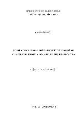 Nghiên cứu phương pháp sản xuất và tính năng FPI từ phụ