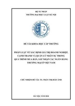 Nghiên cứu pháp luật về xác định giá trị doanh nghiệp và 