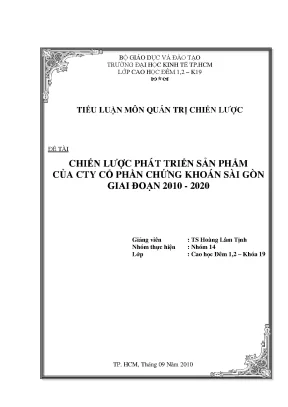 Chiến lược phát triển sản phẩm của Công ty Cổ phần Chứng 