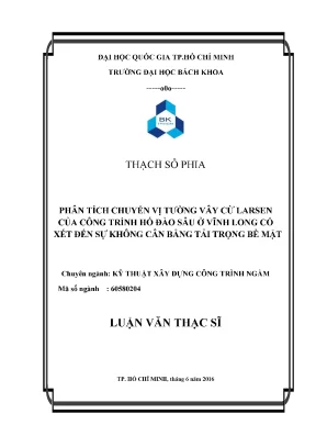 Phân tích chuyển vị tường vây cừ Larsen trong hố đào sâu