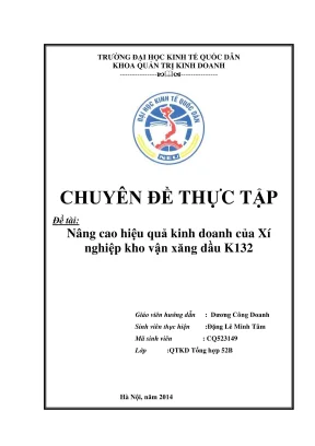 Chuyên đề thực tập: Nâng cao hiệu quả kinh doanh xí