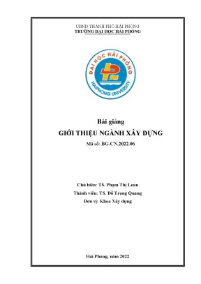 Bài giảng chi tiết về ngành xây dựng - Hướng dẫn từ A đến Z