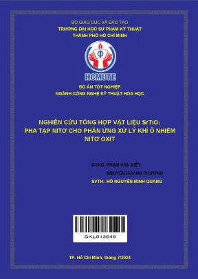 Nghiên cứu tổng hợp vật liệu SrTiO₃ pha tạp nitơ xử lý 