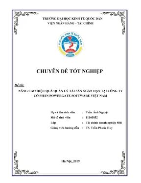 Cách nâng cao hiệu quả quản lý tài sản ngắn hạn tại