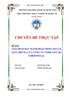 Giải Pháp Đẩy Mạnh Hoạt Động Bán Lẻ Giày Dép Da Tại Công 