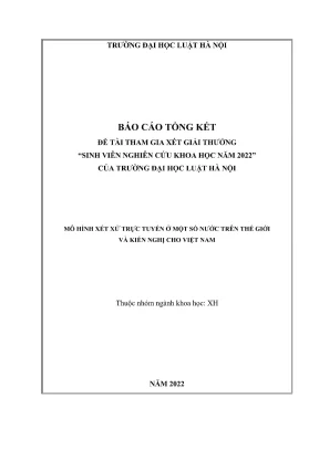 Mô Hình Xét Xử Trực Tuyến: Nghiên Cứu Từ Các Nước Và 
