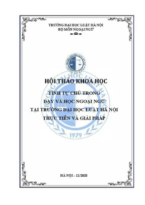Kỷ yếu hội thảo khoa học: Tự chủ trong dạy và học ngoại 