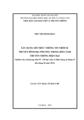 Mô thức thông tin thời sự truyền hình địa phương trong