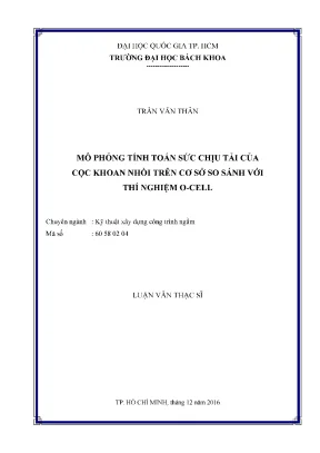 Luận Văn Thạc Sĩ: Mô Phỏng Tính Toán Sức Chịu Tải Cọc