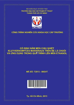 Cố định nấm men Kluyveromyces marxianus trên bẹ lá chuối