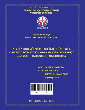 Nghiên cứu mô phỏng số ảnh hưởng cấu trúc bề mặt đến 