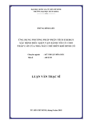 Phương pháp phân tích Exergy tối ưu hóa vận hành tháp 