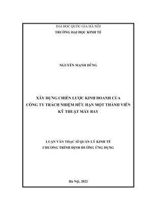 Luận Văn Thạc Sĩ: Chiến Lược Kinh Doanh Hiệu Quả Cho