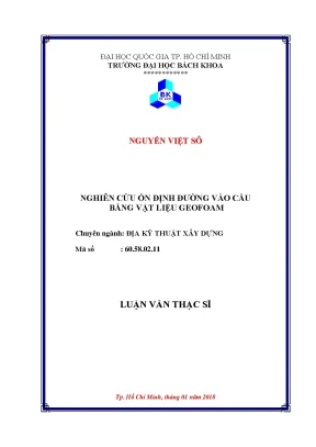 Nghiên cứu ổn định đường vào cầu bằng vật liệu Geofoam