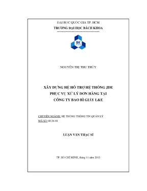 Luận Văn Thạc Sĩ: Hệ Thống Thông Tin Quản Lý Xây Dựng Hỗ