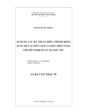 Luận Văn Thạc Sĩ Kỹ Thuật Điện: Ứng Dụng PWM Cải Thiện