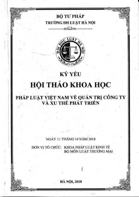 Hội Thảo Khoa Học Pháp Luật Việt Nam: Quản Trị Công Ty 