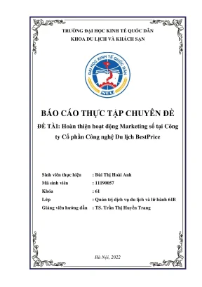 Hoàn thiện hoạt động marketing số tại BestPrice: Chuyên 