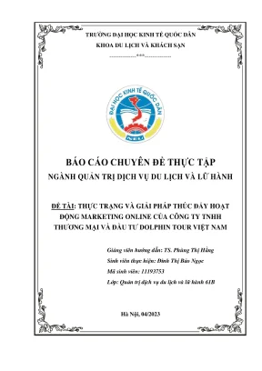 Thực Trạng Và Giải Pháp Thúc Đẩy Marketing Online Tại