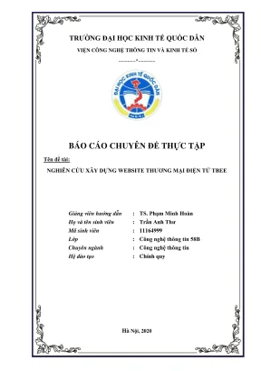 Nghiên cứu xây dựng website thương mại điện tử Tbee
