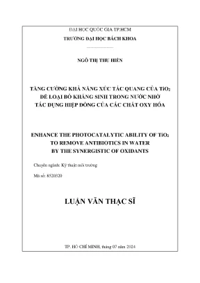 Nâng cao hiệu quả xúc tác quang của TiO2 trong xử lý