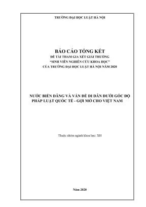 Nghiên cứu khoa học về nước biển dâng và di dân dưới góc