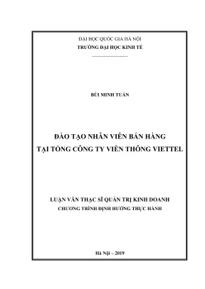 Luận Văn Thạc Sĩ: Đào Tạo Nhân Viên Bán Hàng Tại Viettel
